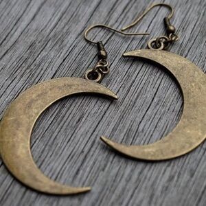 Bronze Crescent Moon earrings